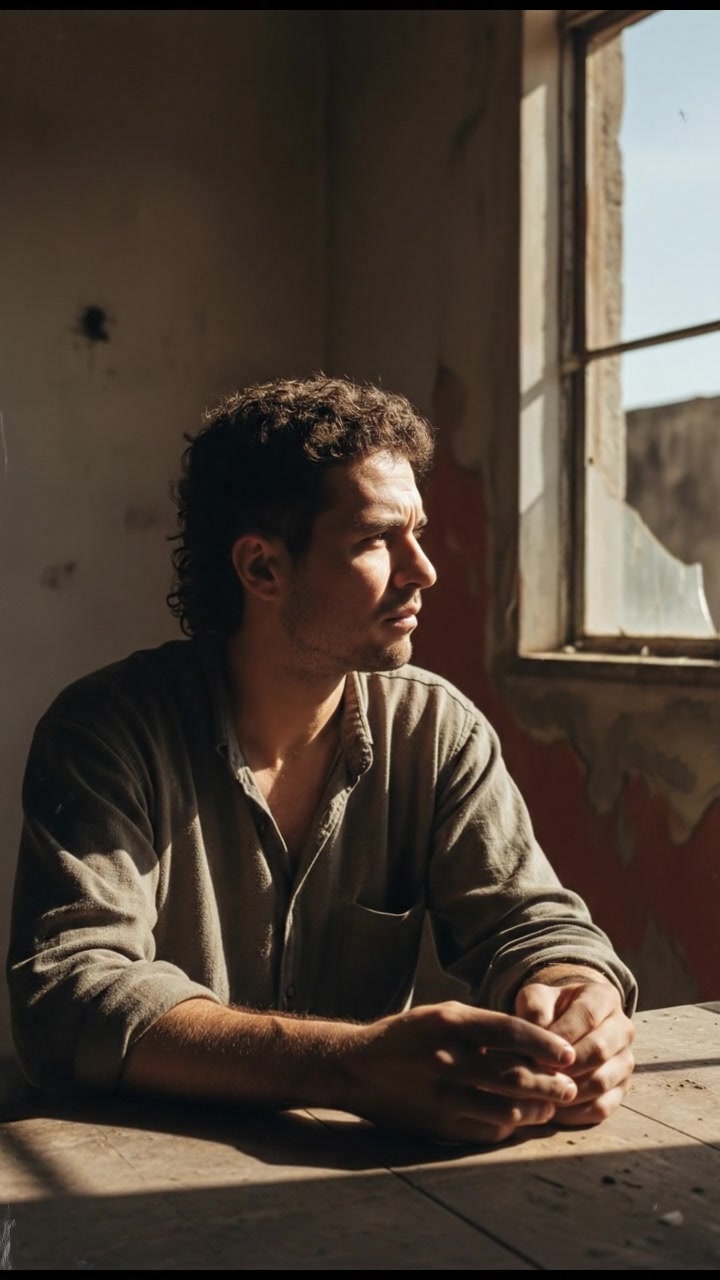 Mateo reflecting on the memory, looking thoughtful.