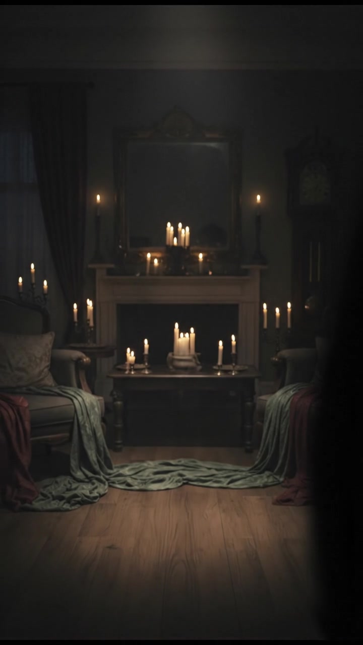 Asha standing in her living room, looking surprised with her hands on her hips.