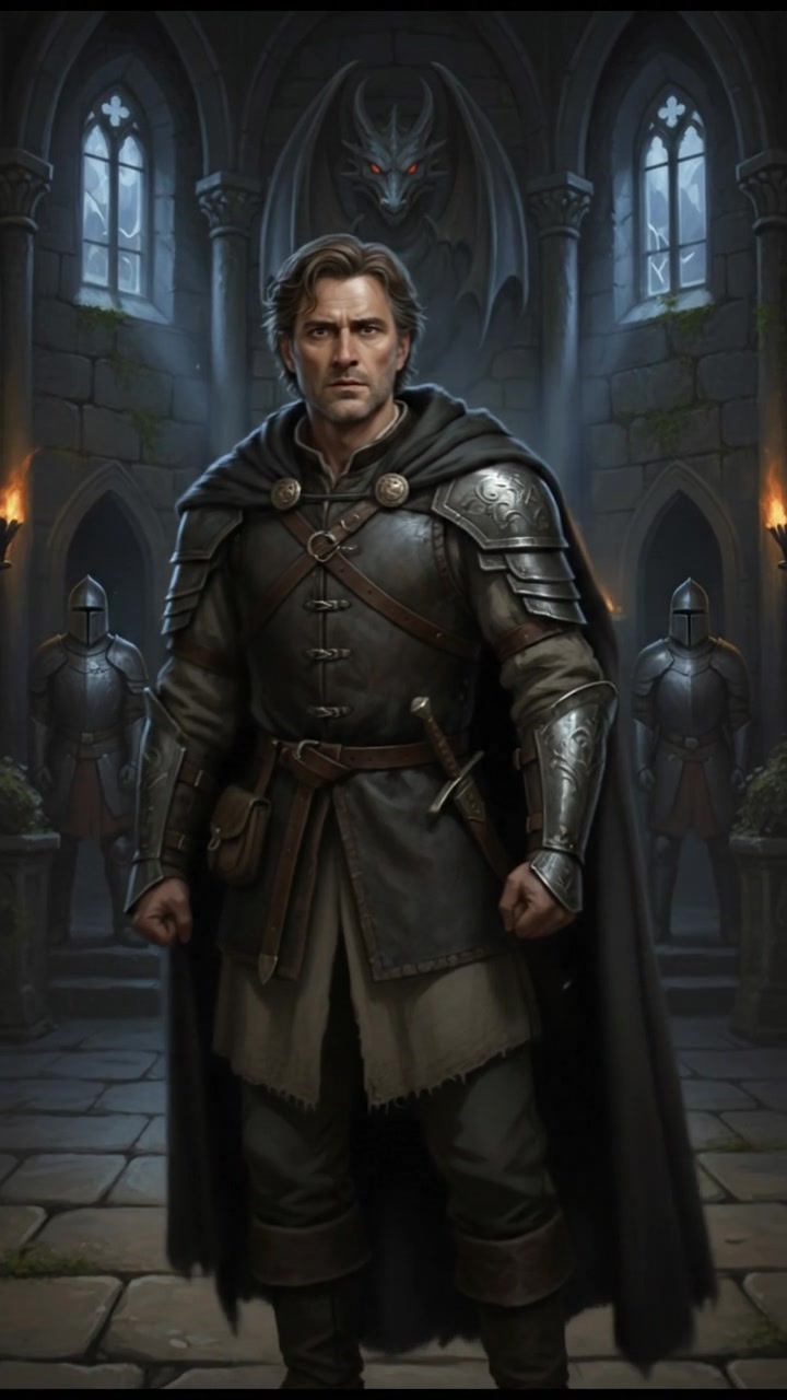 Mark stands alone in a dimly lit room, looking apprehensive as he clenches his fists.