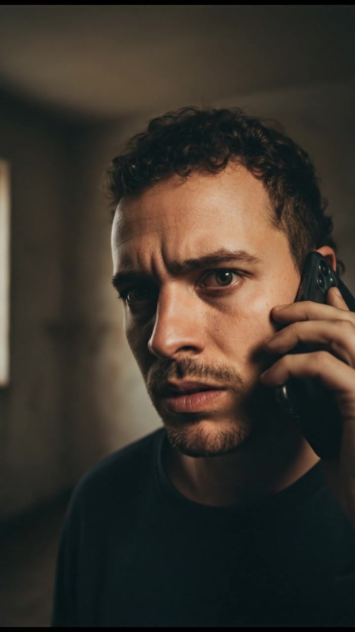 The Mateo speaking into the phone, a worried expression on his face.