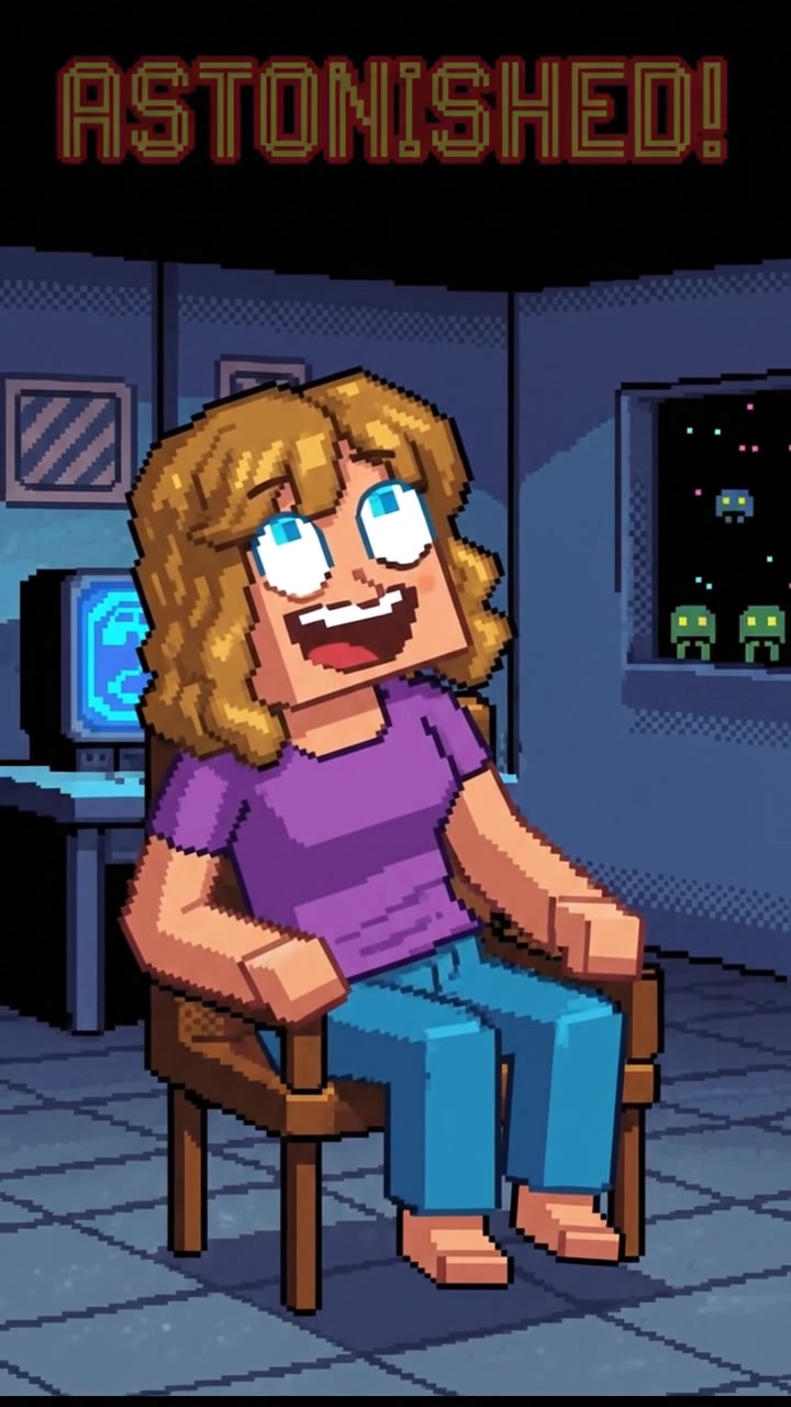 Ashley, leaning forward in her chair, her eyes wide with astonishment.