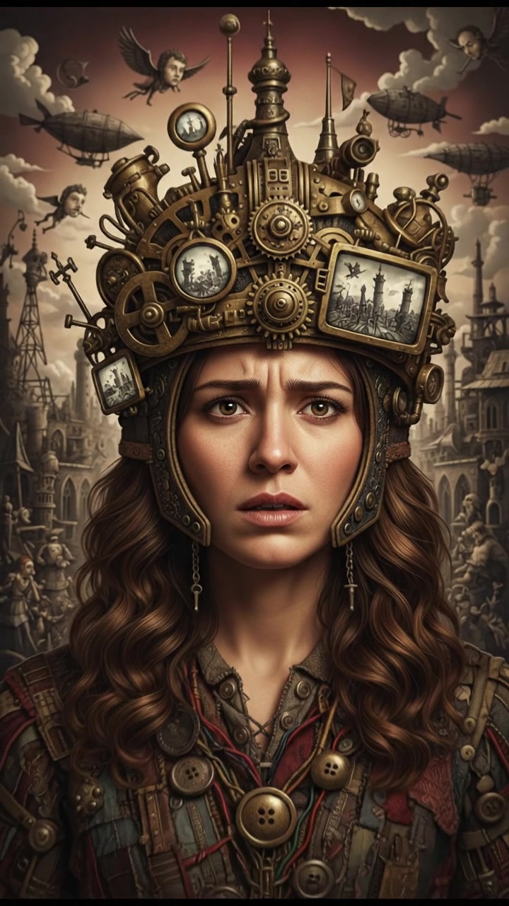 A close-up of The Maya's face, her brow furrowed in worry as she gazes into the distance.