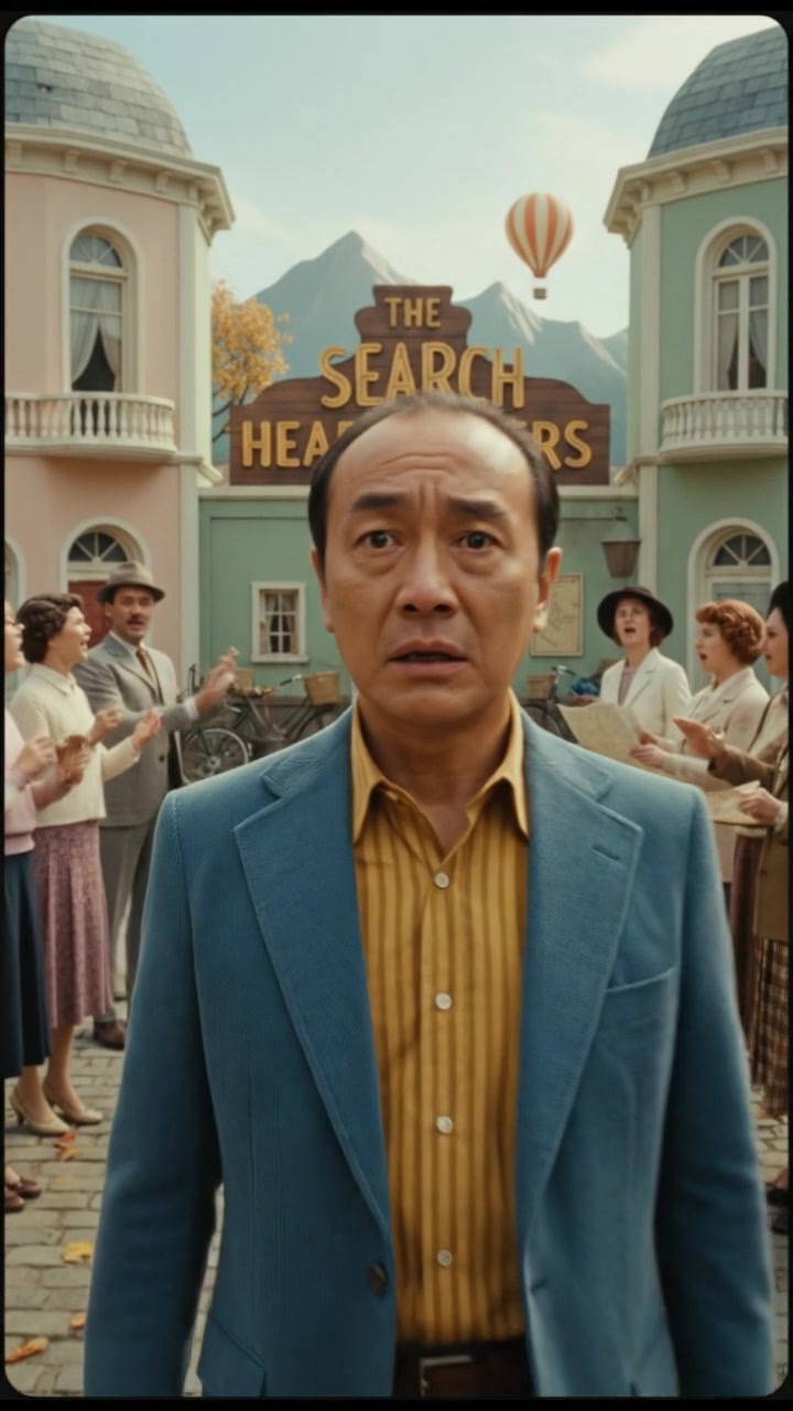 Hiro standing with a worried expression, surrounded by villagers discussing the search efforts.