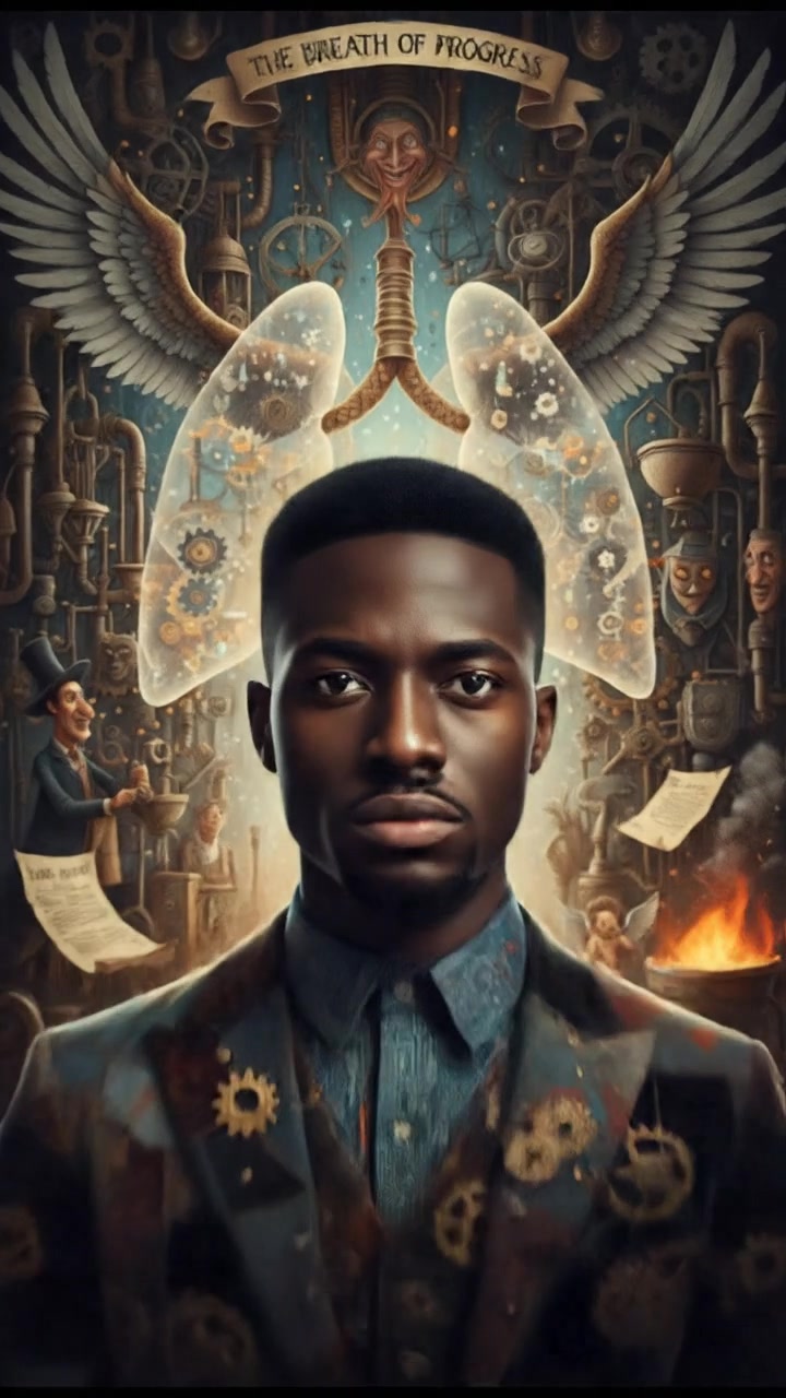 A close-up of Isaiah, taking a deep breath, with a determined expression on his face.