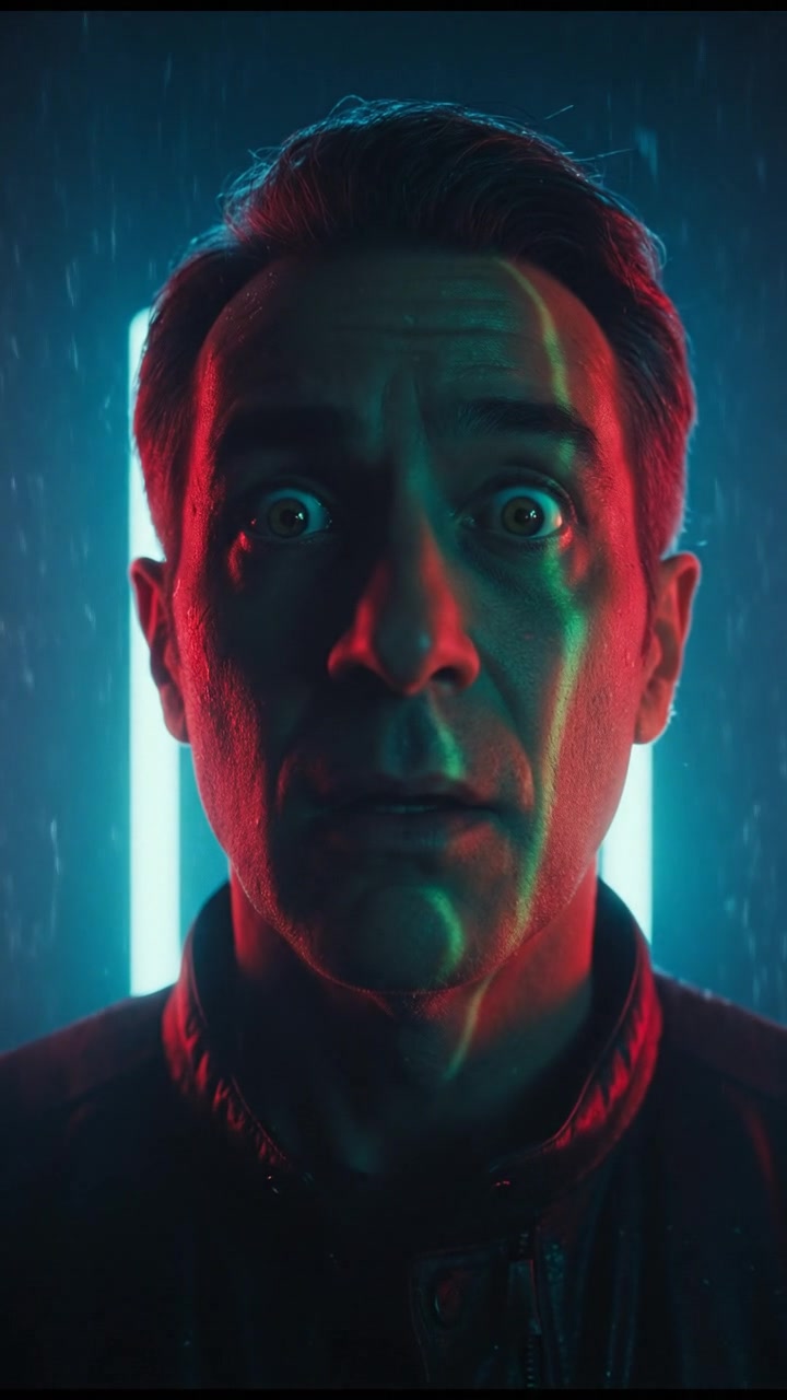 A close-up of the Omar, surprised, with eyes wide open.