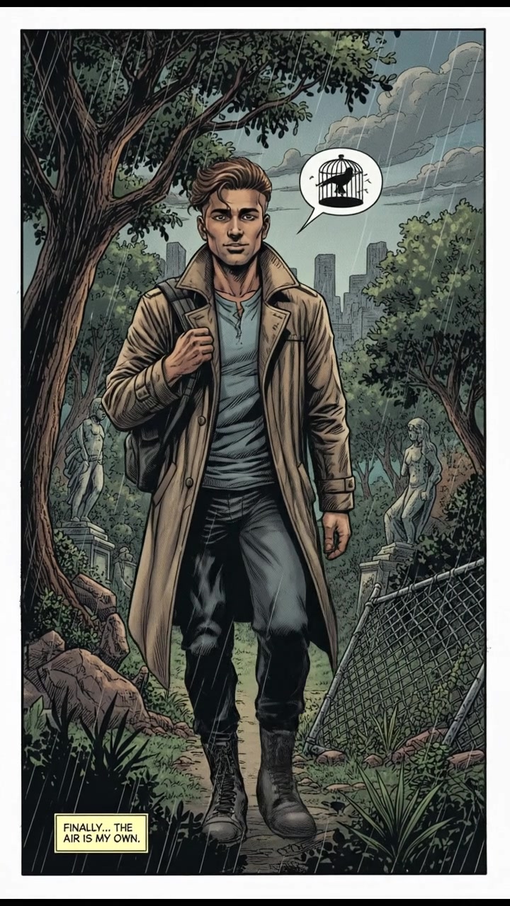 The Arjun walking freely in a lush park, enjoying personal freedom.