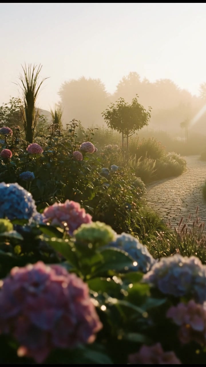 Charming Chonker Cat in a Flower Garden