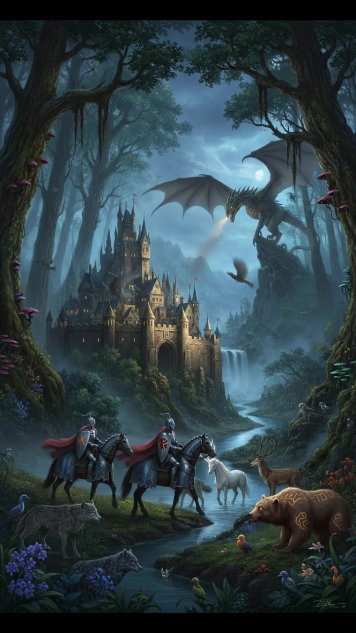 Pertemuan Empat Burung Ajaib di Hutan