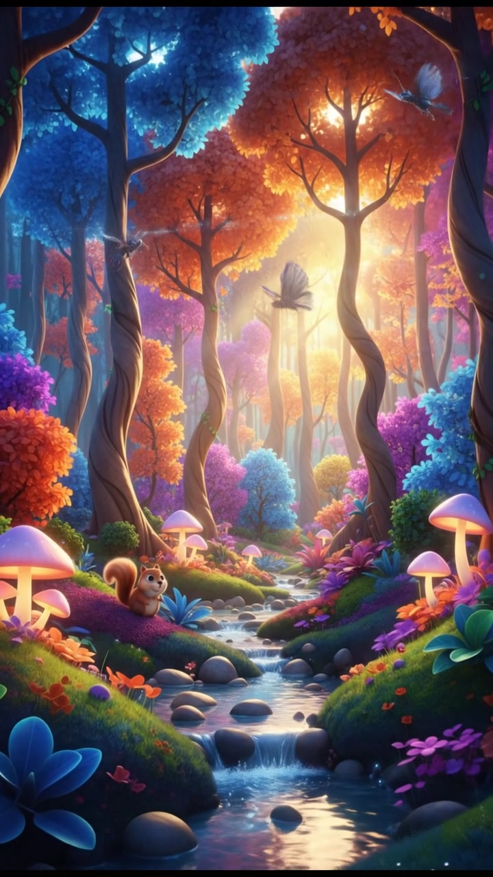 Colorful Forest Adventure: Explore with Milo and Lila!