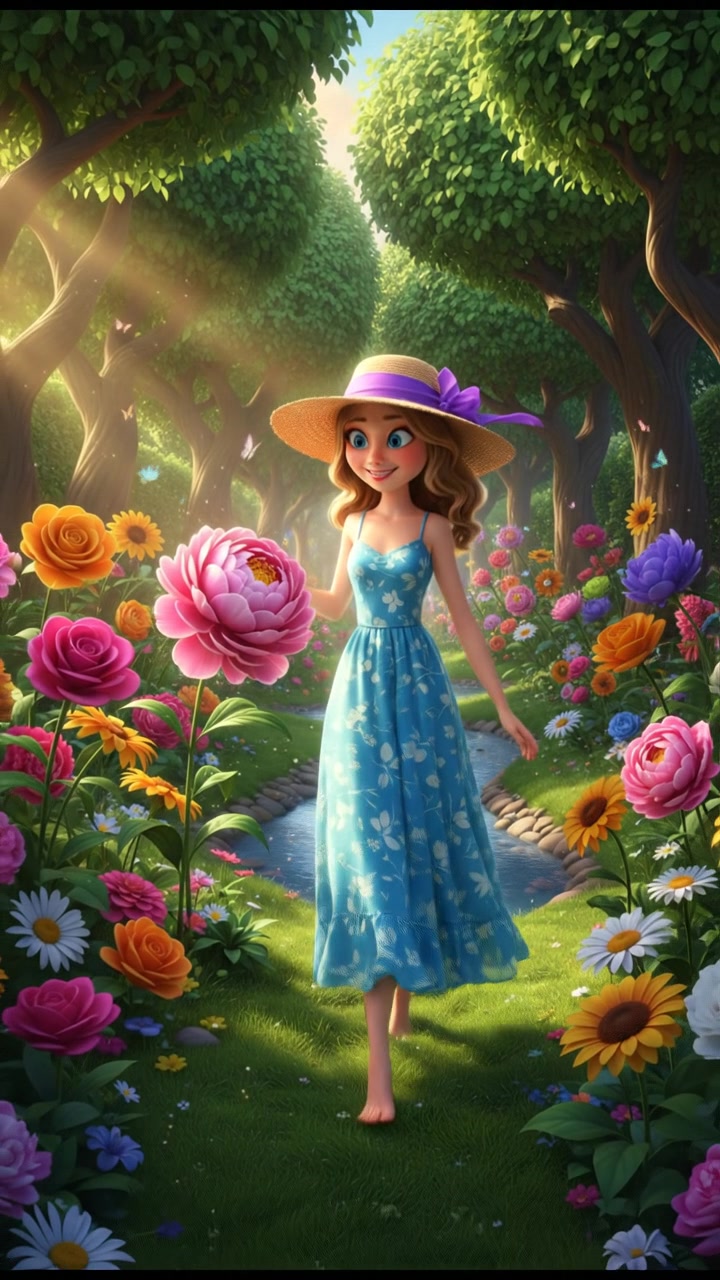 Whiskers' Garden Quest: A Playful Adventure!