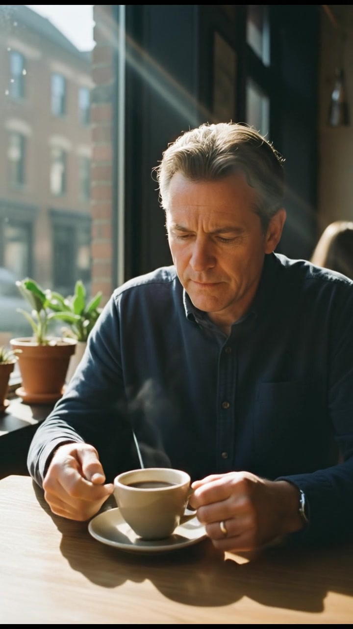 A Man Enjoying Coffee in the USA