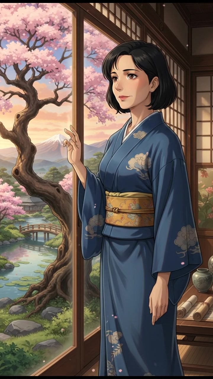 Li standing by a window, looking outside with a thoughtful expression.