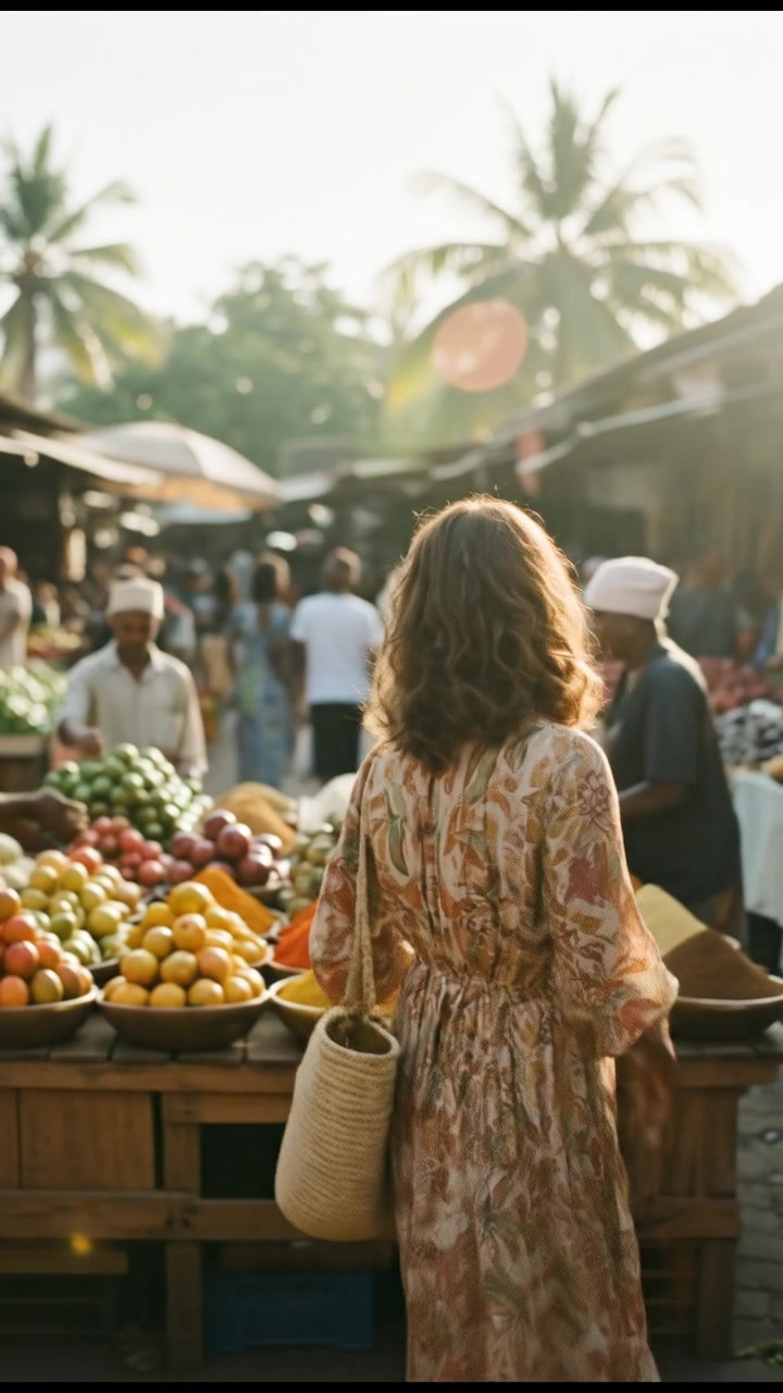A Woman's Market Day: Okra and Meat