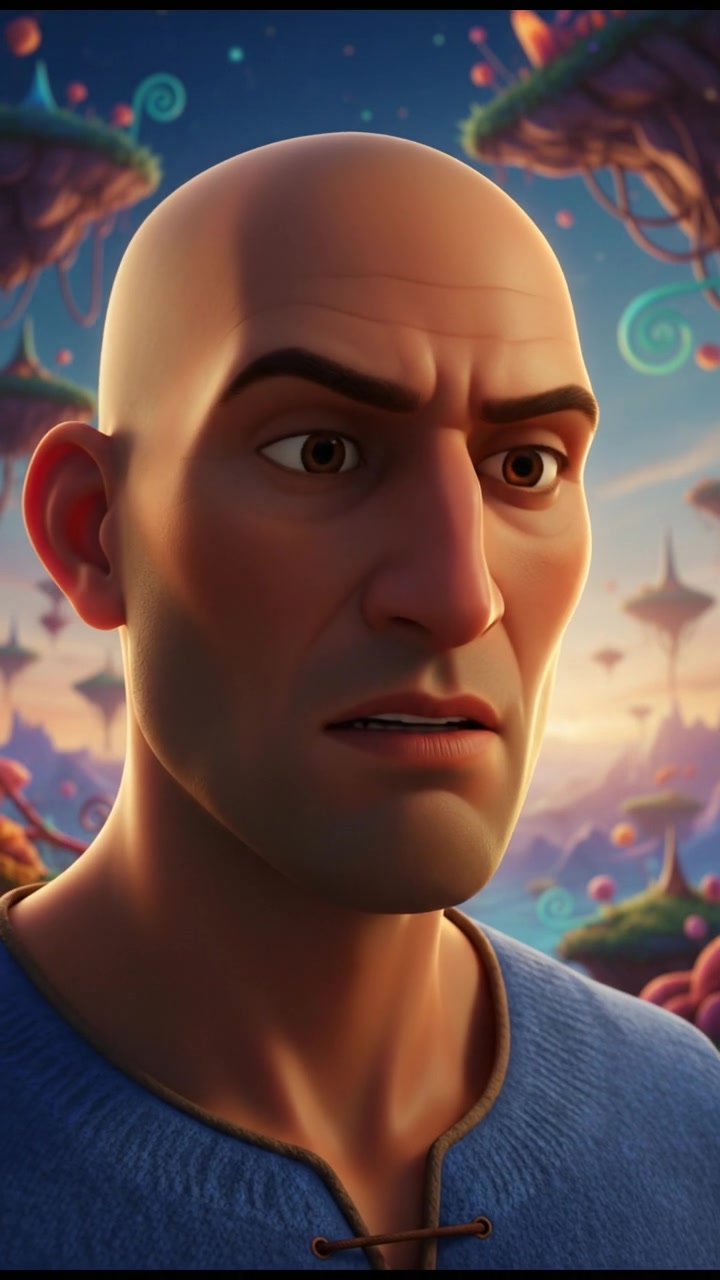 A close up of Carlos’s face, determination in his eyes, as he absorbs his surroundings.