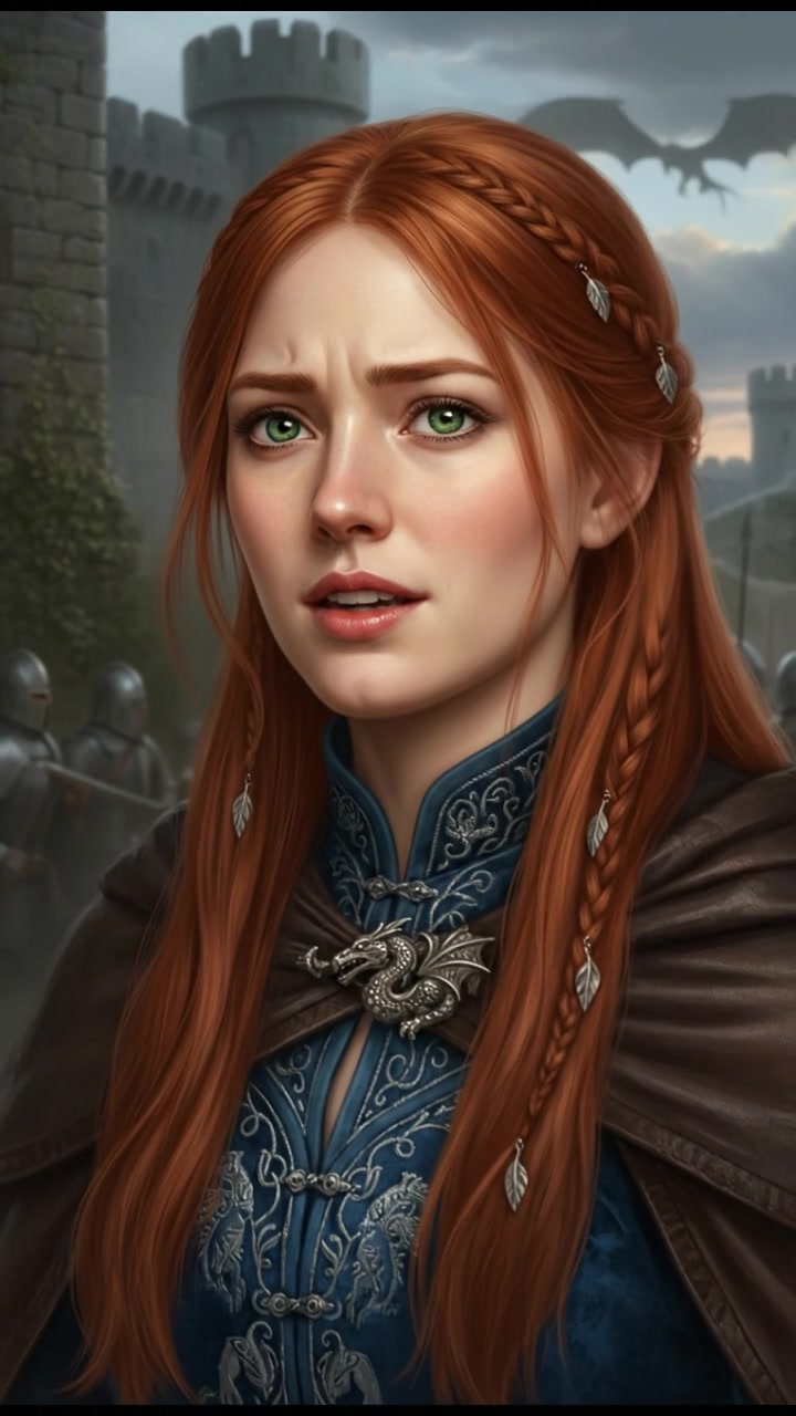 Close-up of Emma's face, her expression curious and slightly hopeful.