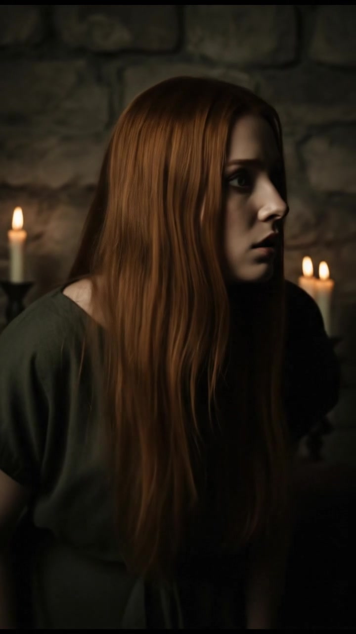 A close-up of Emma whispering, eyes wide with fear, looking beyond the camera.