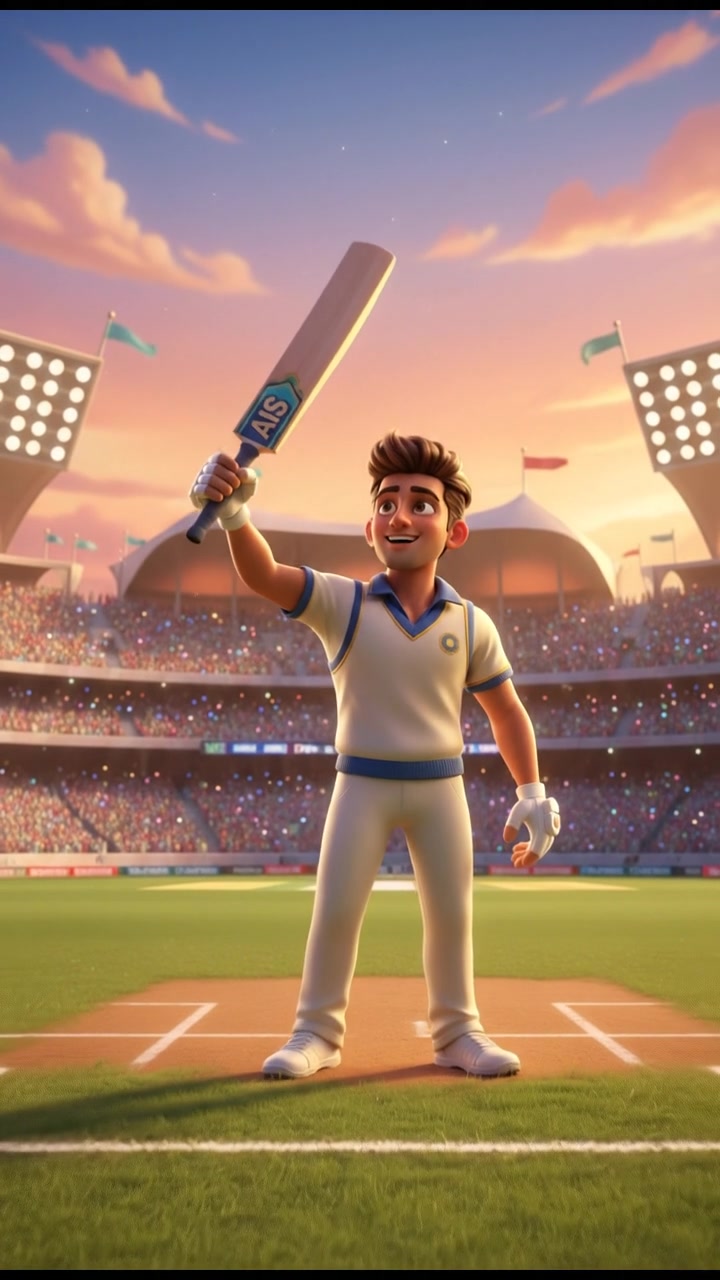 Arjun Hits a Six but Faces Frustration After Getting Out