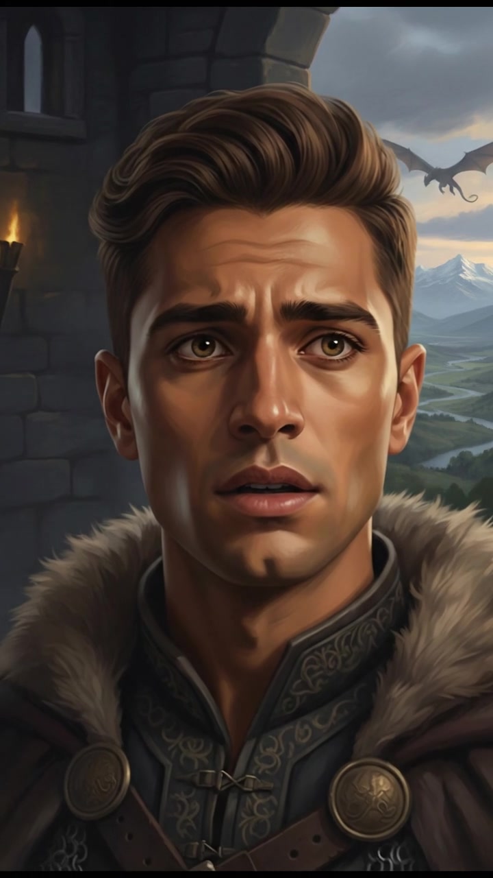 A close-up of Arjun's face, displaying concern, with soft light illuminating his features.