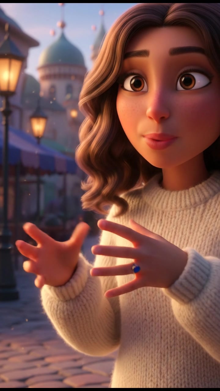 A close-up of Laila's hands gesturing as she expresses her feelings while speaking.