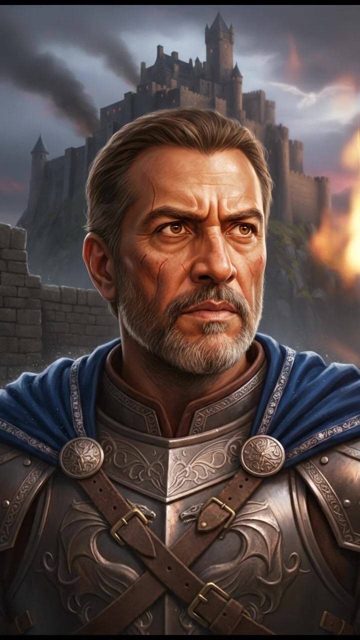 A close-up of Raj's determined face, as he strategizes for battle.