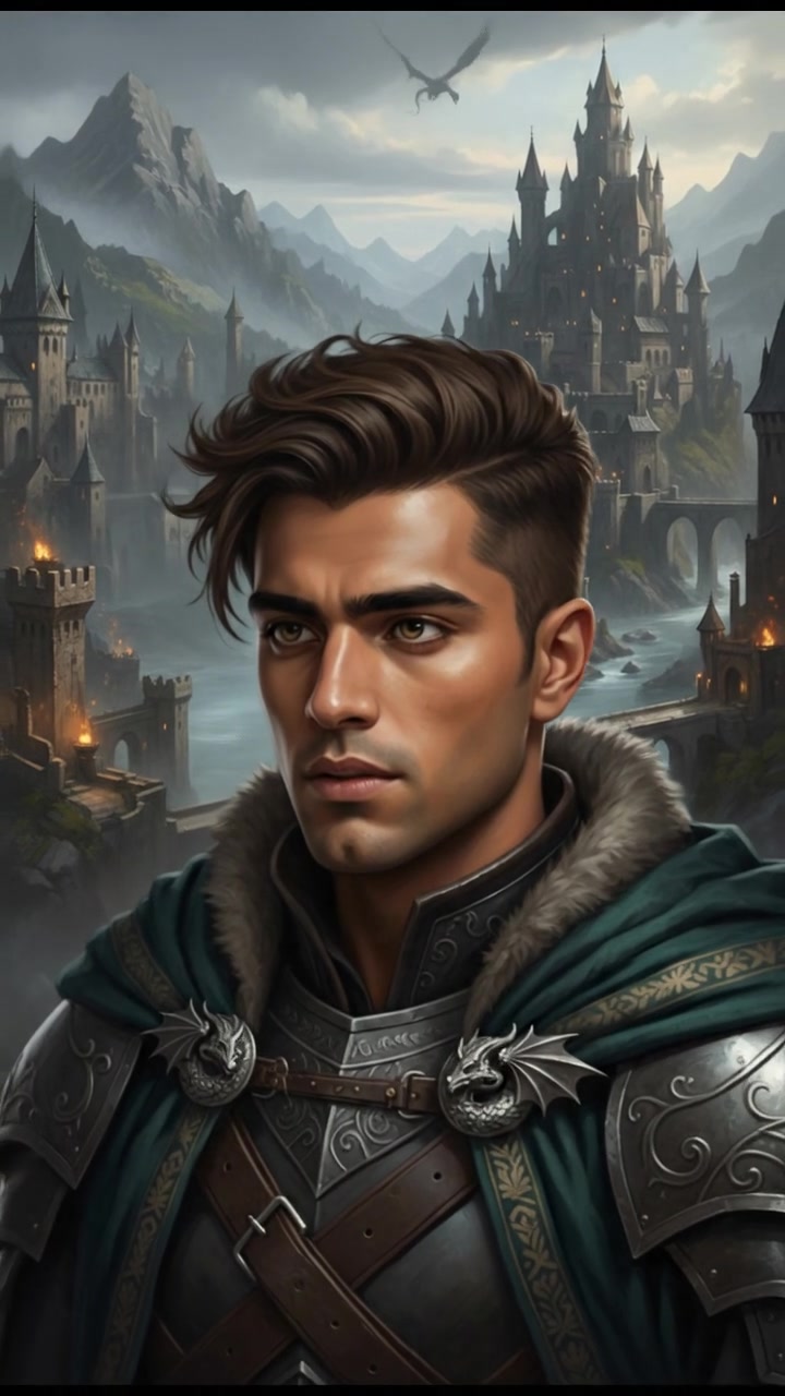 A close-up of Arjun's face, showing a thoughtful expression with a blurred cityscape in the background.