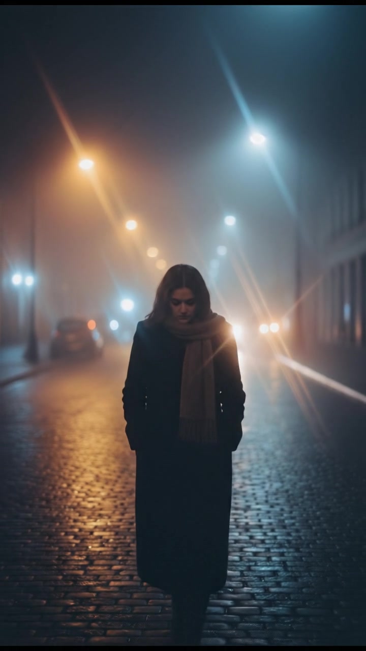The Haunting Fog: A Woman's Silent Follower