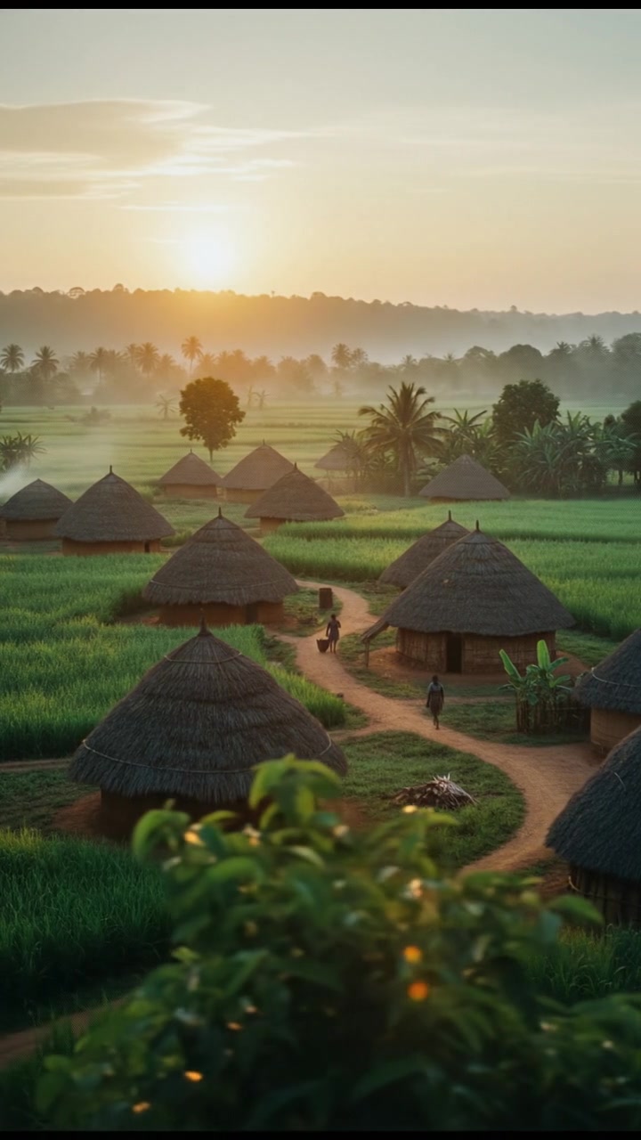 Ghanaian Palm Wine Collection in the Village