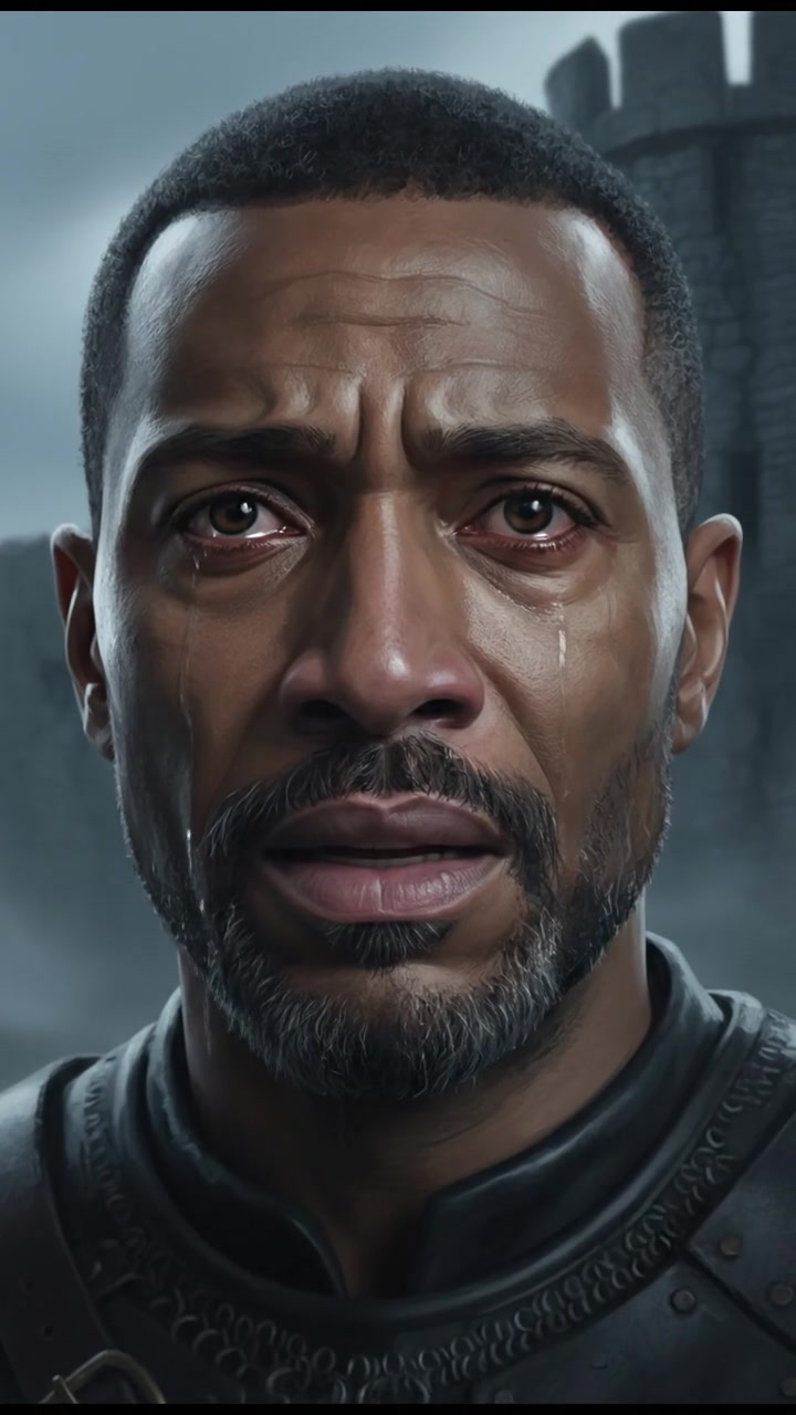 A close-up of Kwame's face, his brown eyes reflecting sadness and confusion.