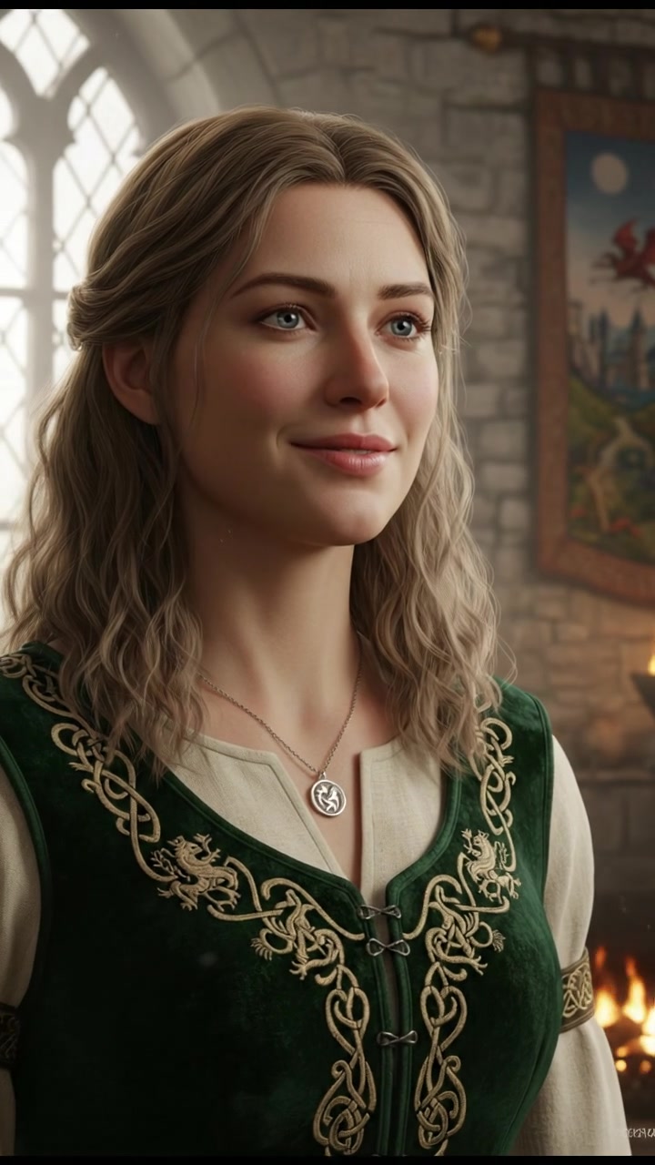 A close-up of Ashley's face as she encourages herself, with a slight smile.