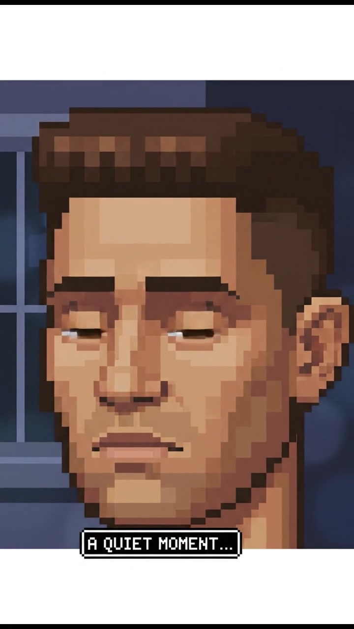 A close-up of Amir's face, showing a mix of emotion as he reflects alone in a quiet moment.