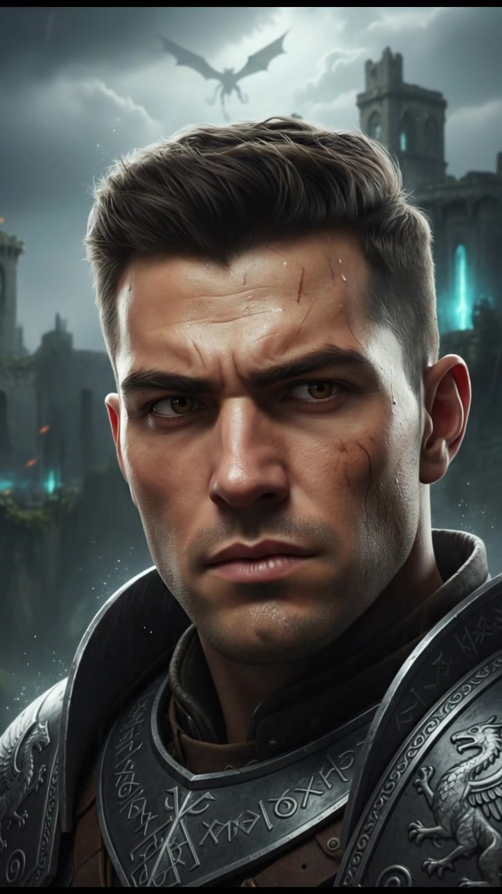 A close-up of Amir's determined face, looking focused and brave.