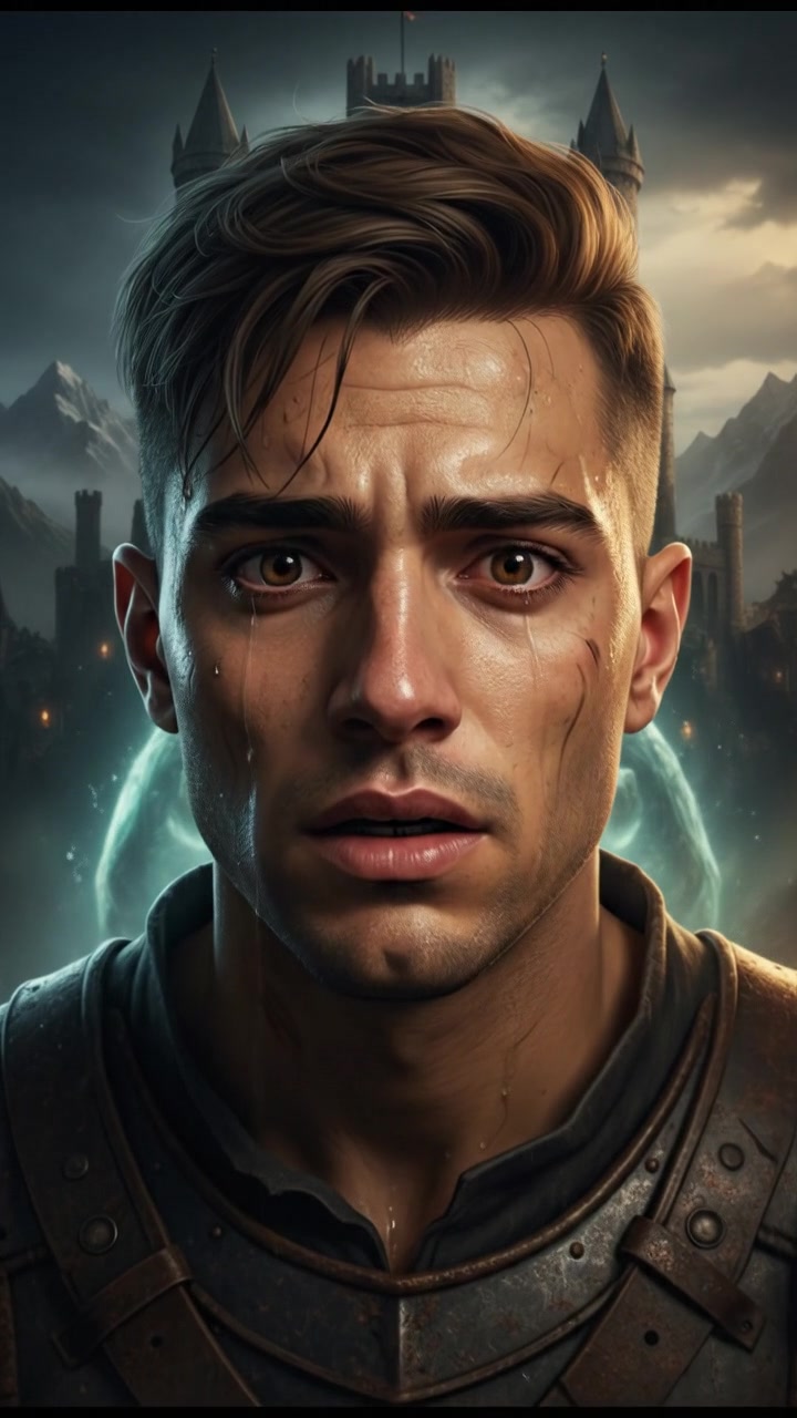 A close-up of Amir's face looking pleadingly towards the viewer.