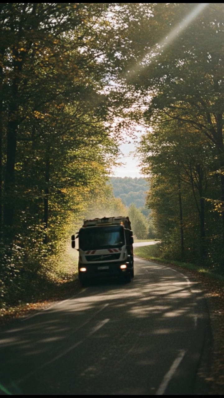 Sudden Danger: Truck Roars Into View!