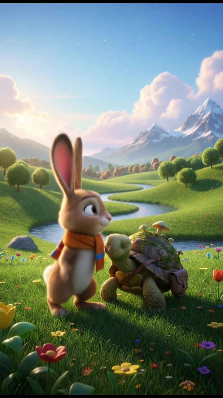 खरगोश और कछुआ: मेहनत का फल