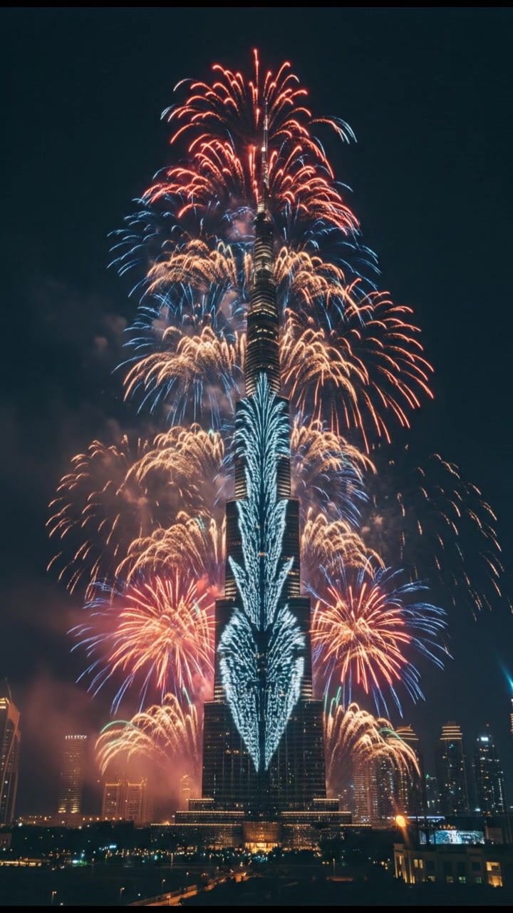 Cinematic New Year 2026 Celebration in Dubai