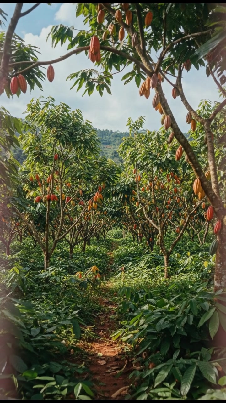 Cocoa Farmer's Bountiful Harvest