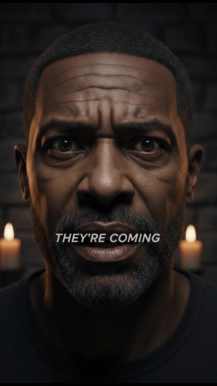 A close-up of Kwame's face, with deep furrows on his brow, as he speaks the words clearly, fear in his eyes.