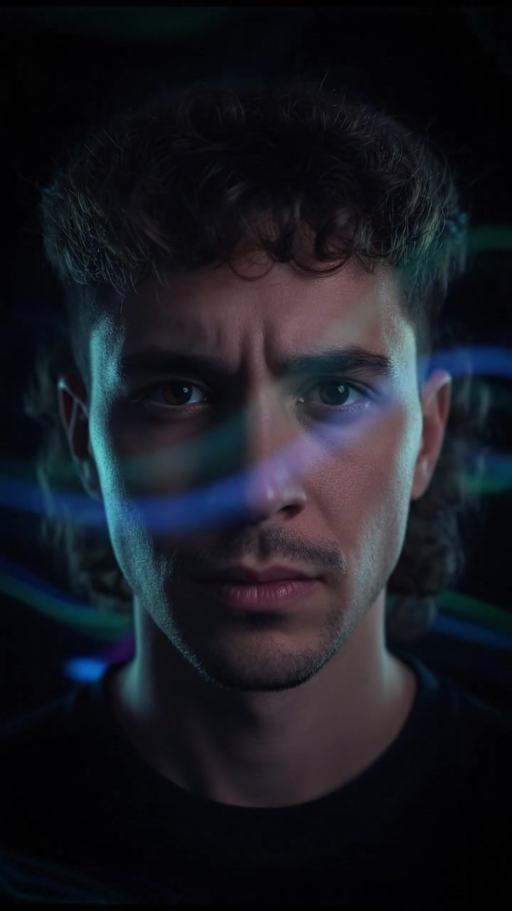 Close-up of Mateo's face, showing determination amidst uncertainty.