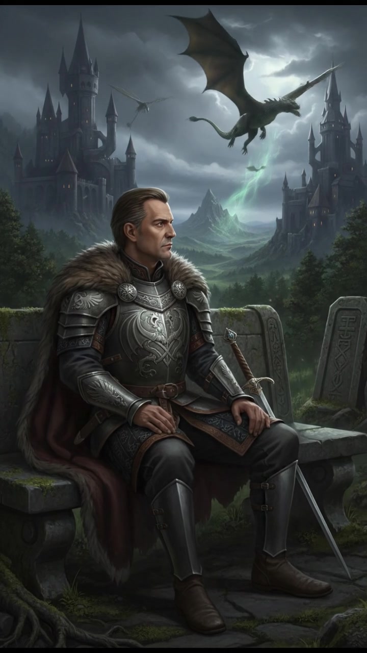 The Omar, looking serious, sits on a park bench, gazing thoughtfully into the distance.