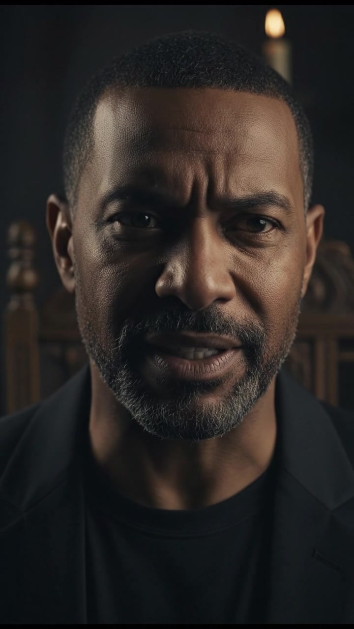 A close-up of the Kwame’s face as he discusses the situation, showing concern.