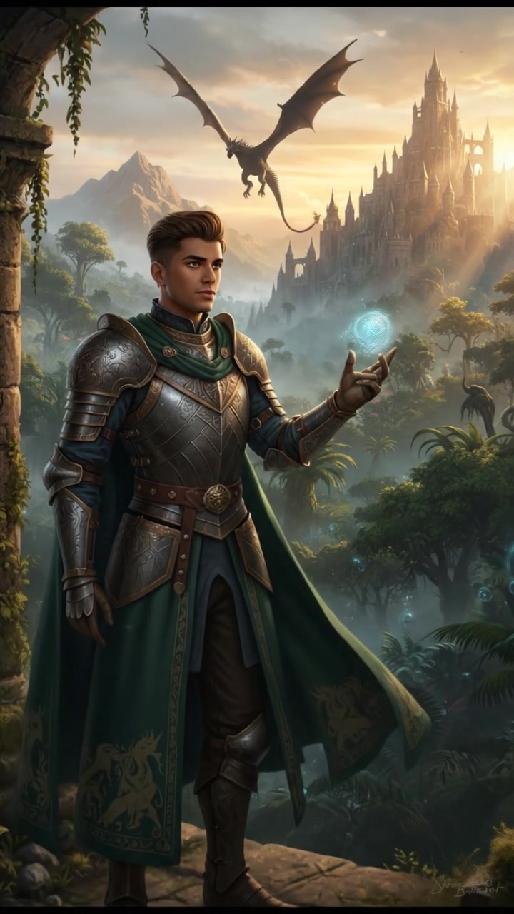 Arjun confidently standing outdoors, gesturing towards the dense jungle in front of him.