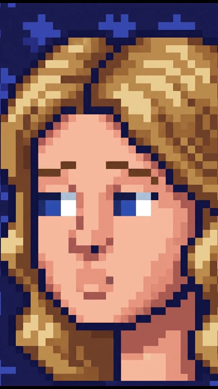 A close-up of Ashley's face showing her sighing softly, looking contemplative.