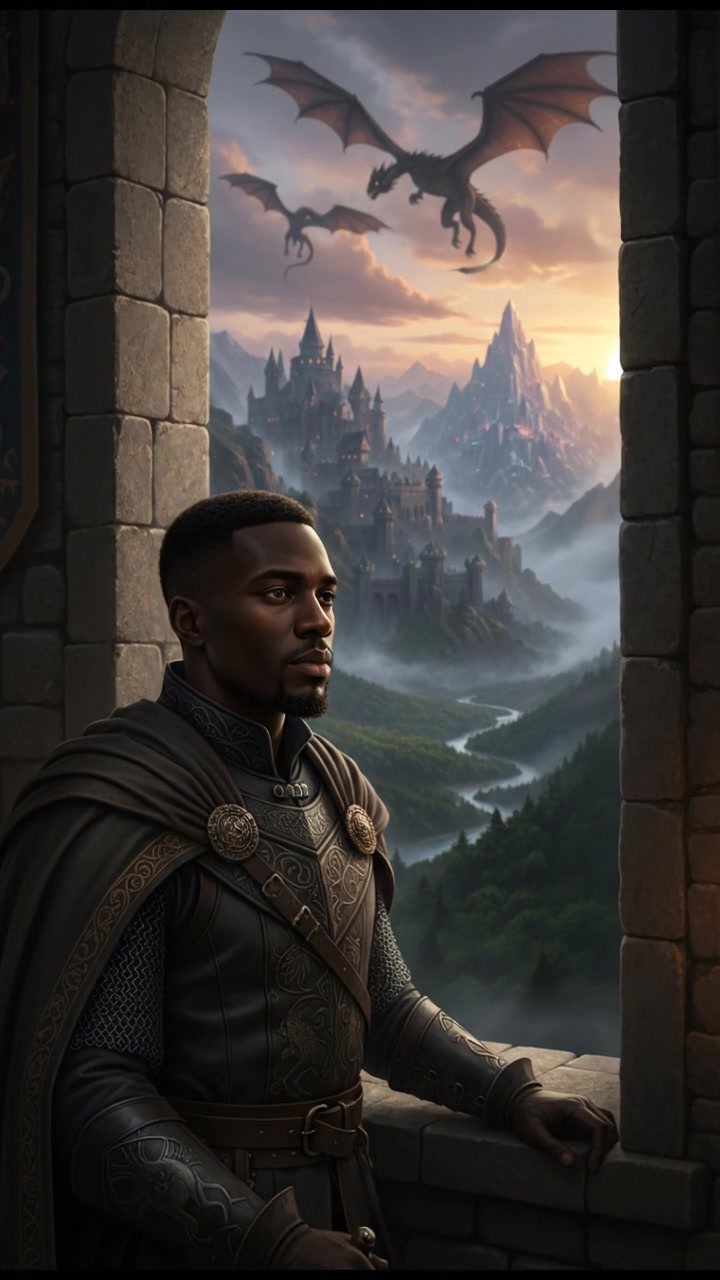 Isaiah gazing out the window with a distant look, reflecting on his past.