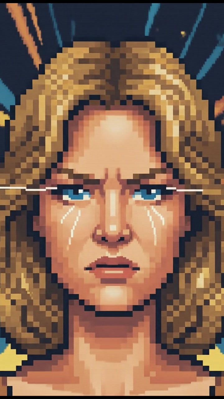 An intense close-up of Ashley's face showing concentration as she focuses on their journey.