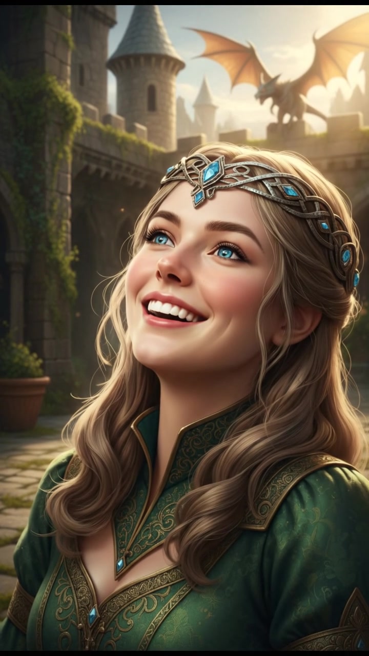 A close-up of Ashley’s face, showcasing her bright smile and sparkling eyes, with sunlight illuminating her features.