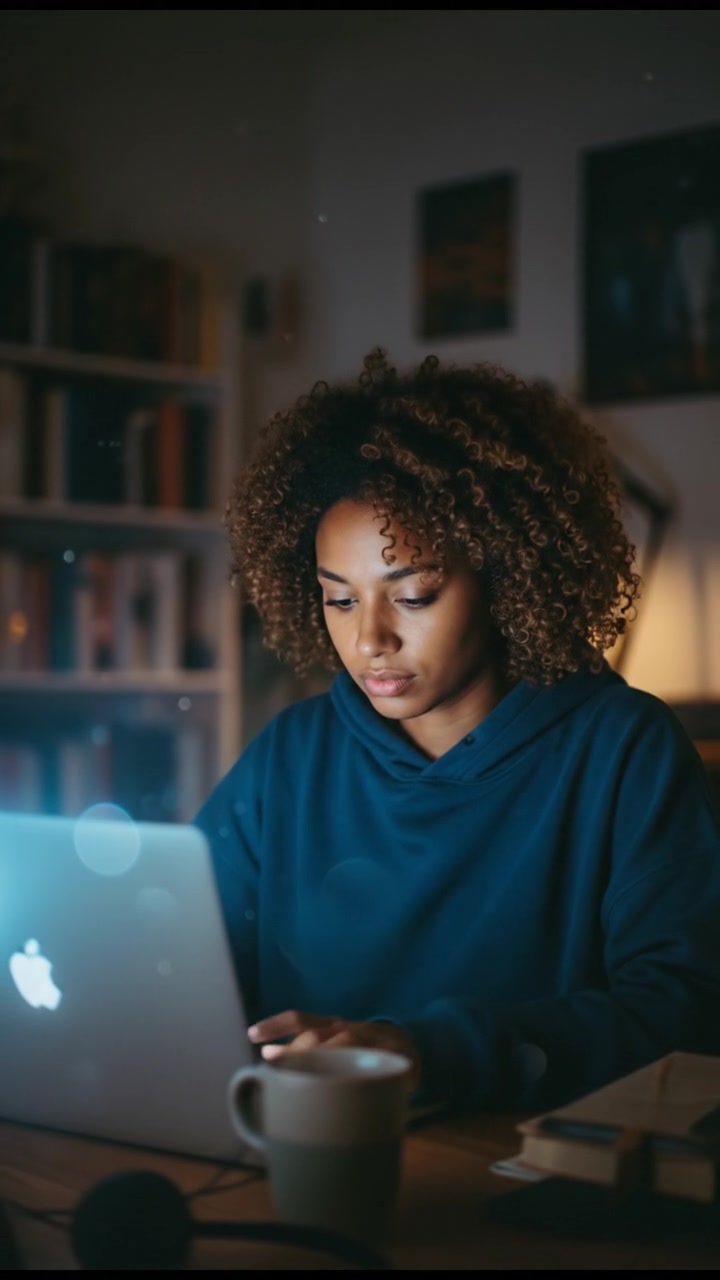 Ghanaian Lady Studying for Midterm Exams
