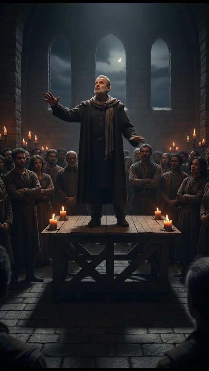 Omar addresses a diverse crowd, gesturing passionately, as some people look skeptical.