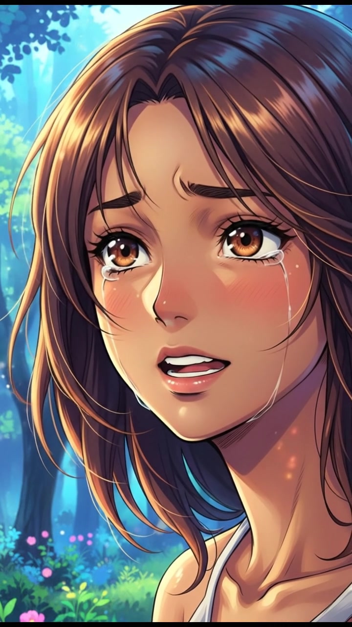 A close-up of Anjana's face as she speaks, with emotion evident in her expression.