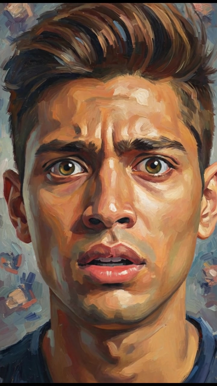 A close-up of Arjun's anxious face, reflecting confusion and fear.