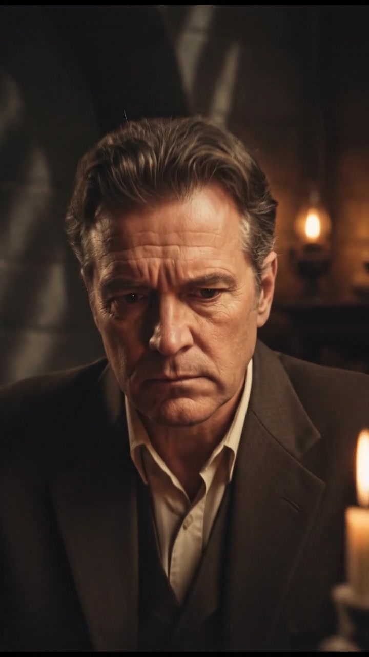 Mark, sitting at his desk, staring at an empty coffee cup, deep in thought.